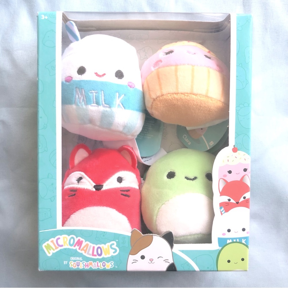 SOLD NWT - Squishmallows Squishville Micromallows 4pc Plush Toy Set - Picture 1 of 4
